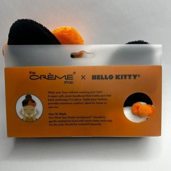 Hello Kitty x The Creme Shop Plush Spa Headband LIMITED EDITION BLACK - Picture 2 of 2